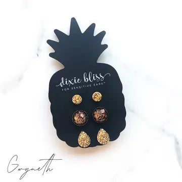 Gwyneth Gold Stud Earrings