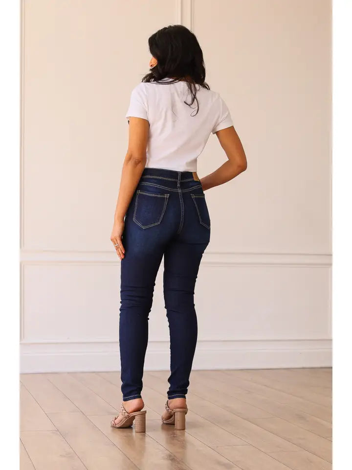 Paris High Rise Dark Skinny Jeans