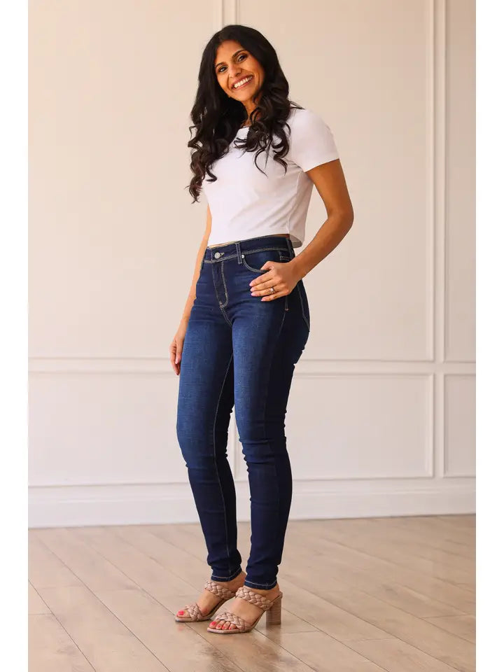 Paris High Rise Dark Skinny Jeans