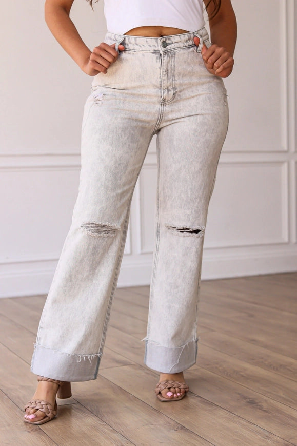 Samantha White Straight Leg Jean