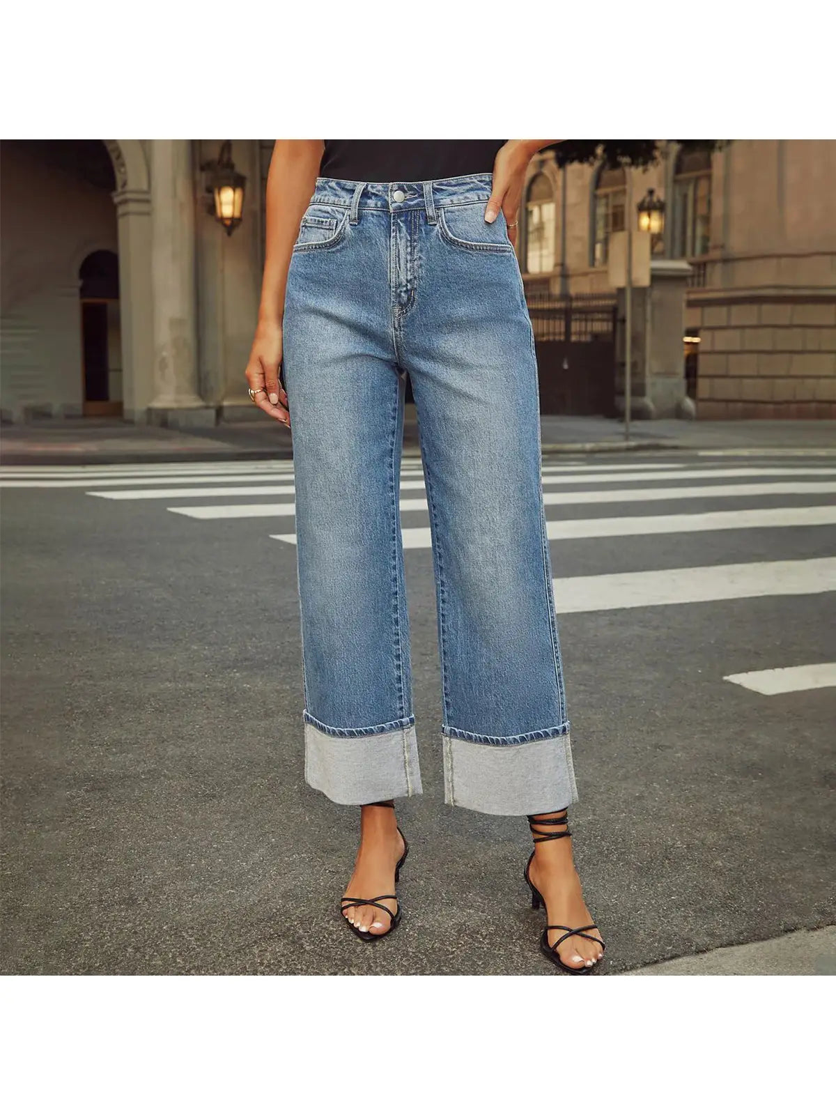 Straight Leg Cropped Pants