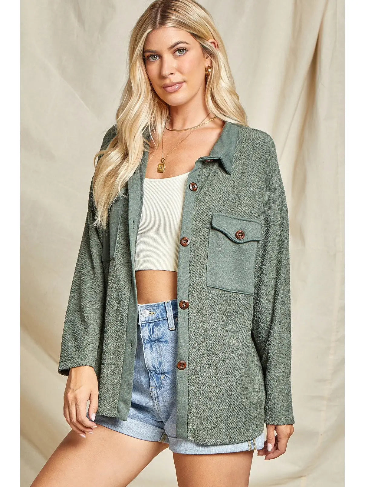 Hunter Green Shacket