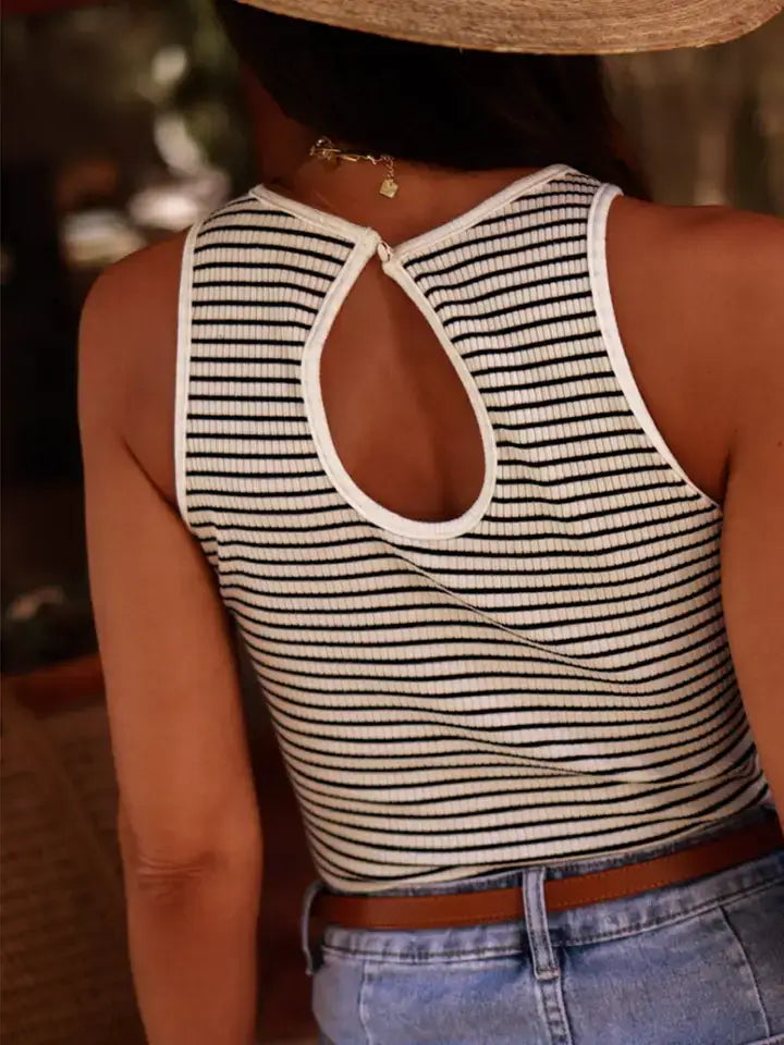 Striped Ribbed Tank